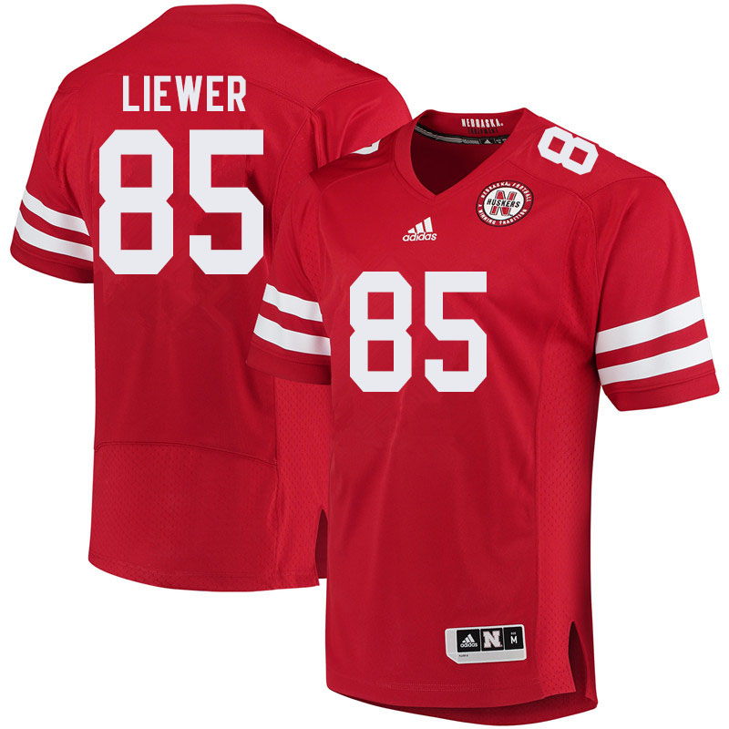 Men #85 Wyatt Liewer Nebraska Cornhuskers College Football Jerseys Sale-Red